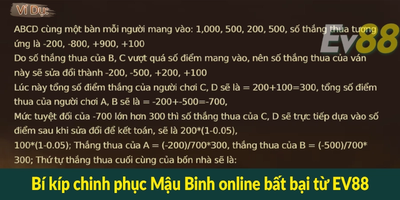Bí kíp chinh phục Mậu Binh online bất bại từ EV88