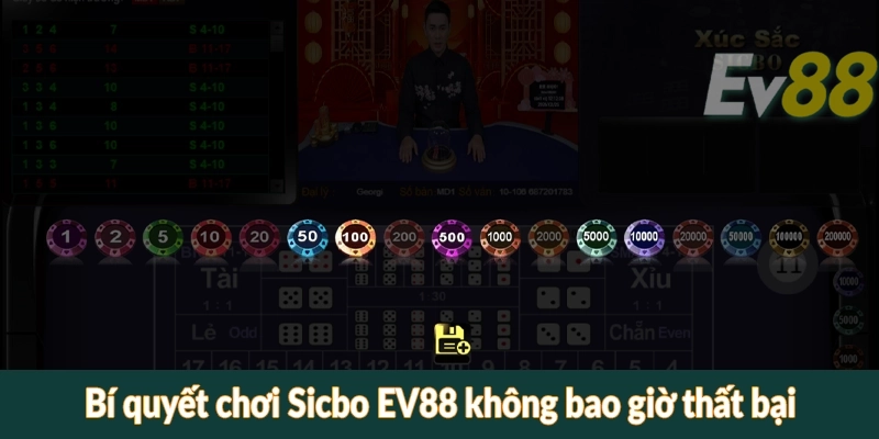 Bí quyết chơi Sicbo EV88 không bao giờ thất bại