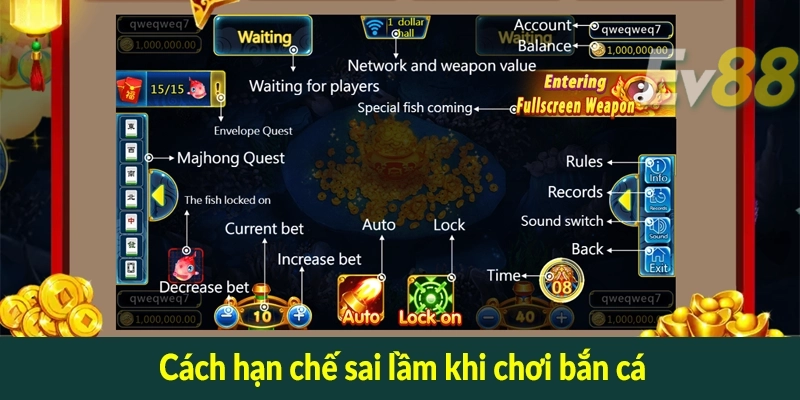 Cách hạn chế sai lầm khi chơi bắn cá