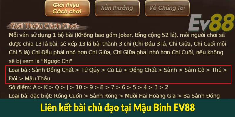 Liên kết bài chủ đạo tại Mậu Binh EV88