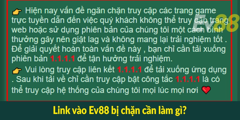 Link vào Ev88 bị chặn cần làm gì?