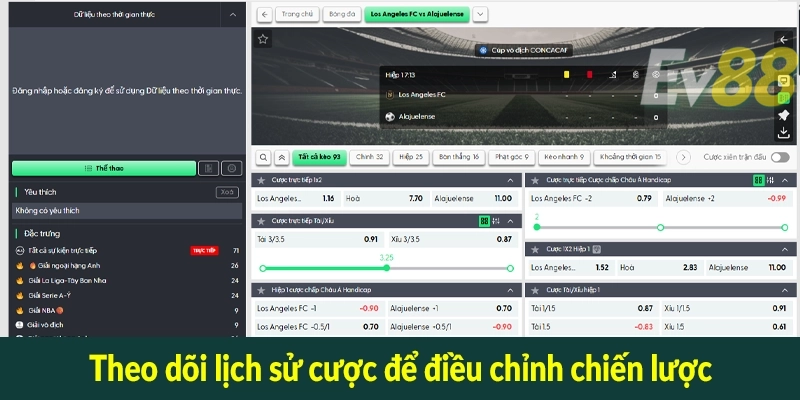 Theo dõi lịch sử cược để điều chỉnh chiến lược